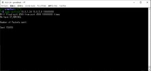 IAXfloodを実行したときの画面